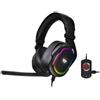 Thermaltake ARGENT H5 RGB 7.1 - Cuffie - circumaurali - cablate - USB, spina da 3,5 mm - nero