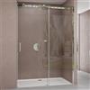 doporro Porta Doccia Scorrevole per Nicchia 105x195 cm, Box Doccia in Vetro Temperato Trasparente 8 mm Anticalcare, Profilo in Alluminio Regolabile Teramo04