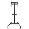 Nedis Supporto da pavimento per TV Nedis - 32 - 55 " - peso massimo dello schermo supportato: 35 kg - design a colonna premium - altezze preimpostate regolabili - chiusura a scatto - acciaio - nero