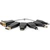 Nedis HDMI - Adattatore - DisplayPort maschio / DVI-D 24+1 pin maschio / HDMI Micro maschio / HDMI Mini maschio / Mini DisplayPort maschio / USB-C maschio - Uscita HDMI - Placcato oro - Diritto