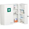 Relaxdays Armadietto farmaceutico Relaxdays, con serratura, 11 scomparti, acciaio, L x P x A: 53 x 53 x 21,5 cm, doppia anta, armadietto per medicinali, bianco