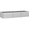 vidaXL Letto da giardino rialzato 240x80x45 cm Acciaio zincato Argento