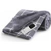 Imetec Riscaldaletto Scaldasonno Imetec 16775 Coperta Cuscino Elettrico 150 W Grigio Bianco Velluto