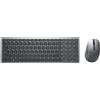 DELL KM7120W Tastiera RF senza fili + Bluetooth AZERTY belga Grigio, Titanio