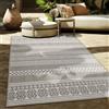 Paco Home Tappeto per esterni a trama piatta moderno boho etno resistente alle intemperie misura 160 cm rotondo