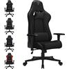 SENSE7 Sedia da gaming SENSE7 Spellcaster in ecopelle nera - Sedia da ufficio ergonomica, sedia da scrivania per PC, sedia da gaming, portata 150 kg, braccioli 2D, reclinabile a 160°, poltrona direzionale