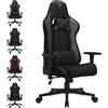 SENSE7 Sedia da gaming SENSE7 Spellcaster in ecopelle nero-grigio - Sedia da ufficio ergonomica, sedia da scrivania per PC, sedia da gaming, portata 150 kg, braccioli 2D, reclinabile a 160°, poltrona direzionale