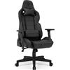 SENSE7 Sedia da gaming SENSE7 Sentinel Nero Grigio - Sedia da ufficio ergonomica, sedia da scrivania, 150 kg, braccioli 3D, funzione oscillante, poltrona direzionale, sedia per PC