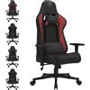 SENSE7 Spellcaster Sedia da gioco in tessuto nero-rosso - Sedia da ufficio ergonomica Sedia da scrivania per PC Sedia da gaming 150 kg Braccioli 2D 160° Poltrona da ufficio