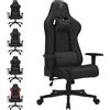 SENSE7 Spellcaster Sedia da gioco in tessuto nero - Sedia da ufficio ergonomica Sedia da scrivania per PC Poltrona da gioco 150 kg Braccioli 2D Inclinazione 160°