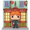 Funko Harry Potter POP! Deluxe in vinile: HP Diagon Alley- Negozio di forniture di Quidditch con Ron 9 cm