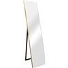 en.casa Barletta specchio da terra 150x35 cm specchio a figura intera specchio da toilette rettangolare inclinabile oro