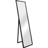 en.casa Specchio da terra Giovinazzo 150x35 cm specchio a figura intera cornice in MDF specchio da toilette rettangolare inclinabile nero