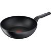 TEFAL Hard Titanium PRO G28919 Padella Wok 28 cm G28919 - Rotonda - Wok / padella - Nero - Titanio - 175 °C - Alluminio (