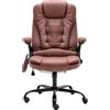vidaXL Sedia da ufficio con funzione massaggio Look scamosciato marrone chiaro