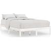 vidaXL Letto in legno massiccio bianco 180x200 cm