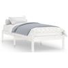 vidaXL Letto in legno massiccio di pino bianco 90x200 cm