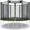 ZIPRO Trampolino Jump Pro Out | 10FT Ø 312 cm | Trampolino da giardino Trampolino per bambini Set completo incl. rete esterna, scaletta e copertura perimetrale, per esterni, verde