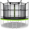 ZIPRO Trampolino Jump Pro IN | 10FT Ø 312 cm | Trampolino da giardino Trampolino per bambini Set completo incl. rete interna, scaletta e copertura perimetrale, da esterno, verde
