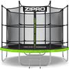 ZIPRO Trampolino Jump Pro IN | 8FT Ø 252 cm | Trampolino da giardino Trampolino per bambini Set completo incl. rete interna, scaletta e copertura perimetrale, per esterni, verde