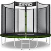 ZIPRO Trampolino Jump Pro Out | 8FT Ø 252 cm | Trampolino da giardino Trampolino per bambini Set completo incl. rete esterna, scaletta e copertura perimetrale, per esterni, verde