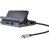 4smarts Hub 7 in 1: supporto universale per tablet e smartphone con modalità DeX, grigio