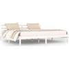 vidaXL Letto in legno massiccio di pino 200x200 cm bianco