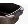Banquet Teglia antiaderente PREMIUM Dark Brown 39,5 x 22 x 11 cm, con coperchio con pomolo aromatico
