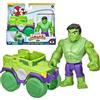 Hasbro Marvel Spidey e Super Buddies Figura di Hulk con camioncino F3984