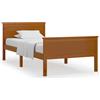 vidaXL Letto in legno massiccio di pino marrone miele 100x200 cm