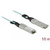 Delock - Cavo di connessione diretta 40GBase - da QSFP+ (M) a QSFP+ (M) - 10 m - 3 mm - fibra ottica - SFF-8436 - Ca ottica attiva
