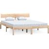 vidaXL Letto in legno massiccio 120x190 cm