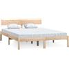vidaXL Letto in legno massiccio di pino 150x200 cm