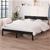 vidaXL Letto "Potzehne" in legno massiccio di pino nero. Dimensioni (L/A) 196x125x70 cm