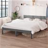 vidaXL Letto "Potzehne" in legno di pino massiccio di colore grigio. Dimensioni (L/A) 196x125x70 cm
