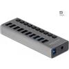 Delock 63670 DELOCK Externer SuperSpeed USB Hub mit 10 Ports + Schalter