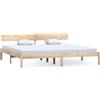 vidaXL Letto in legno massiccio senza materasso 200x200 cm