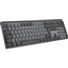 Logitech Master Series MX Mechanical - Tastiera - retroilluminata - wireless - Bluetooth LE - AZERTY - Francese - Interruttori a chiave: Tactile Quiet - Grafite