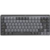 Logitech Master Series MX Mechanical Mini - Tastiera - retroilluminata - senza fili - Bluetooth LE - QWERTZ - Svizzera - Tastiera: Tactile Quiet - Grafite