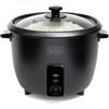 Black+Decker Cuociriso da 1,8 l 700 w con cestello per vapore nero Black+decker BXRC1800E