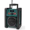 Pricenet DAB+ Radio | Radio da Cantiere | DAB+ / FM | 2.2 " | Schermo bianco nero | Alimentazione a batteria / Alimentazione da rete | Digitale | 15 W | Bluetooth® | Sveglia | Sveglia | IP65 | Con impugnatura | Nero / Verde