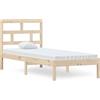 vidaXL Letto in legno massiccio 75x190 cm