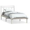 vidaXL Letto in legno massiccio di pino bianco 100x200 cm