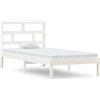 vidaXL Letto in legno massiccio bianco 90x190 cm