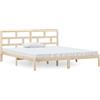 vidaXL Letto in legno massiccio 135x190 cm