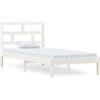 vidaXL Letto in legno massiccio di pino bianco 90x200 cm