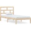 vidaXL Letto in legno massiccio di pino 90x200 cm