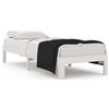 vidaXL Letto in legno massiccio bianco 75x190 cm