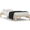 vidaXL Letto in legno massiccio di pino 90x200 cm