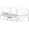 vidaXL Letto in legno massiccio di pino bianco 90x200 cm